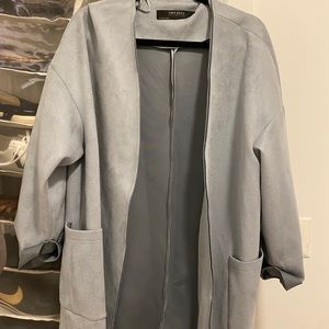 Zara baby blue lightweight sweater/jacket